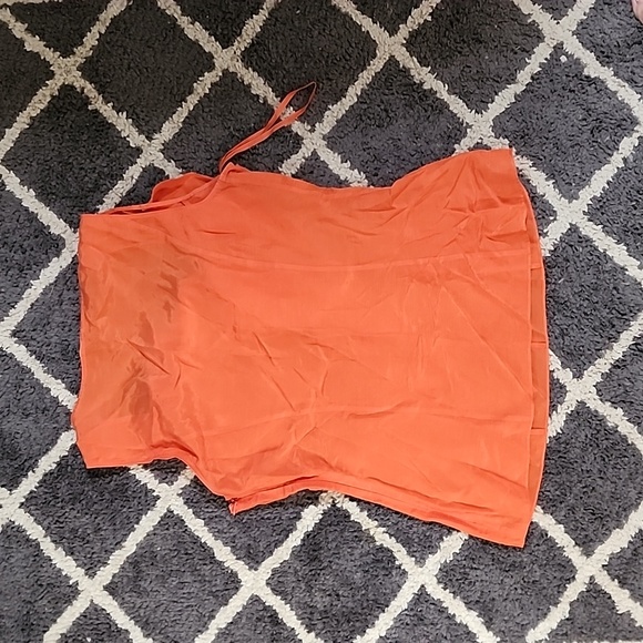 silk womens ruffle front tank top! - Picture 5 of 5